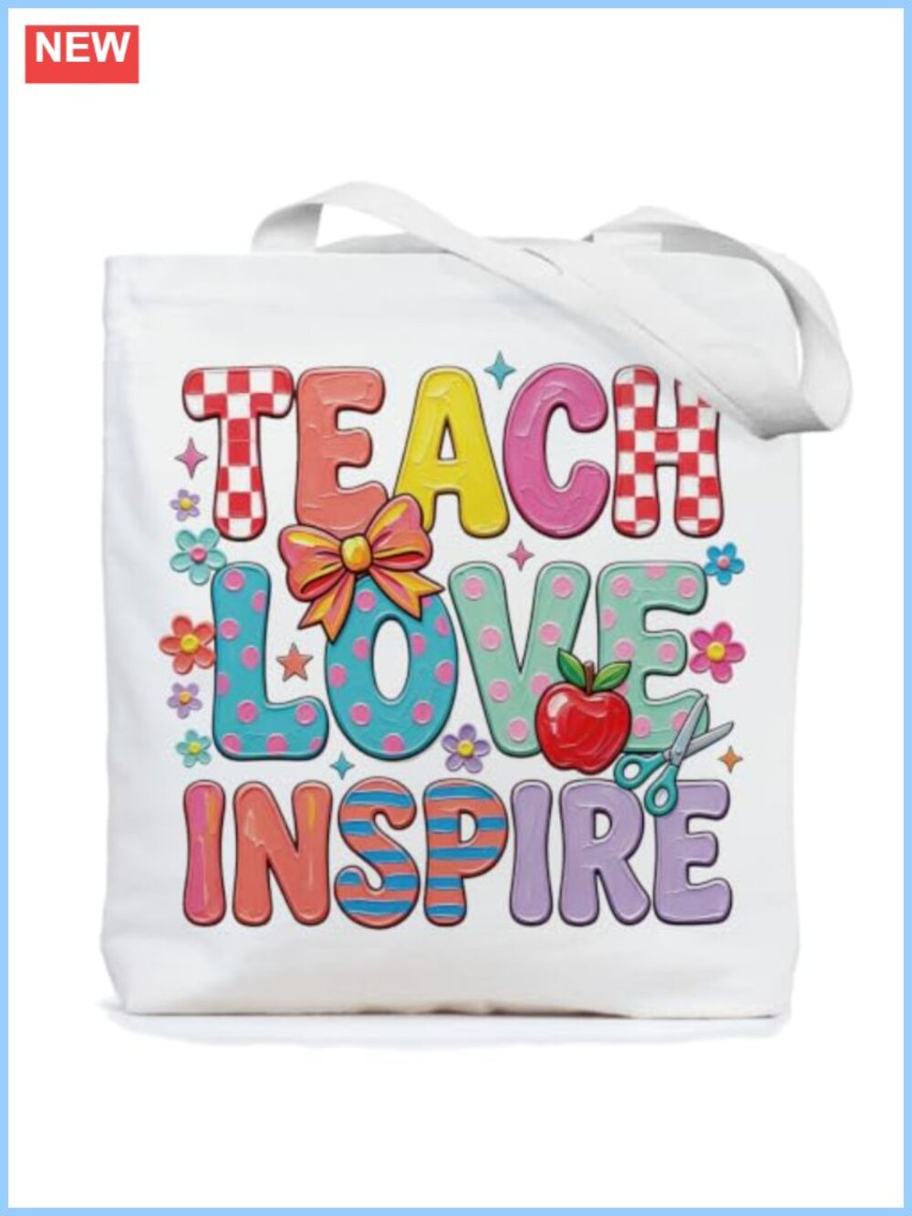 Canvas Tote Bag Teacher Appreciation Gift Kindergarten Preschool
